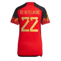 Belgien Charles De Ketelaere #22 Hemmatröja Dam VM 2022 Kortärmad
